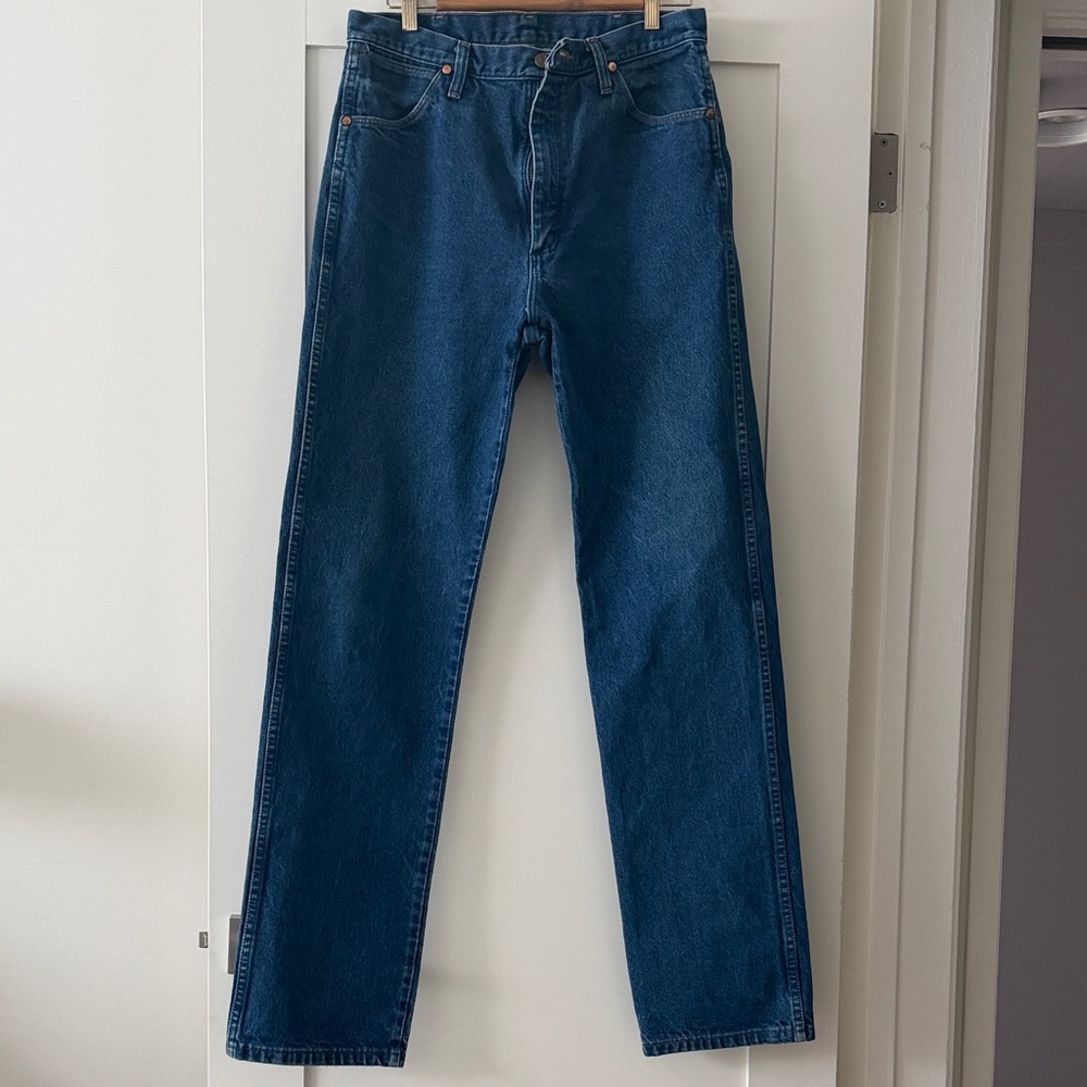 Wrangler Men's Straight-Leg Jeans in Deep Blue 35x36